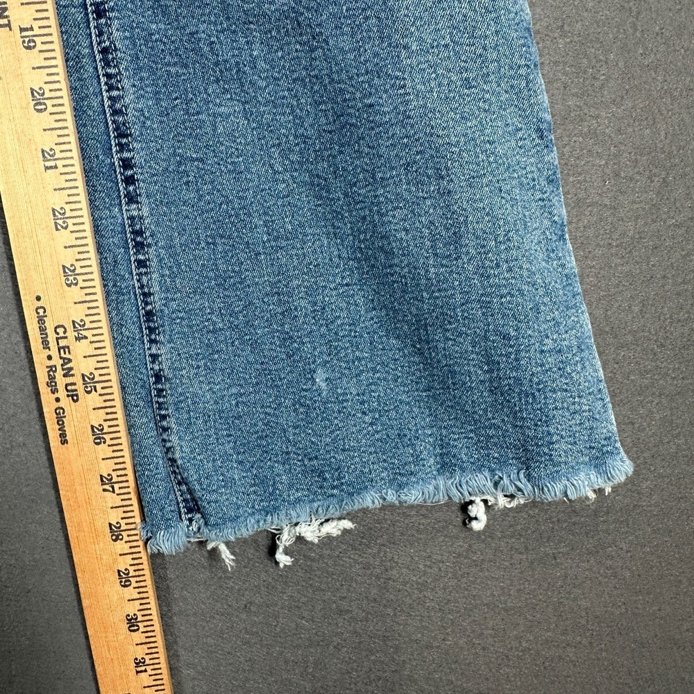 PacSun Jeans Womens 25 Blue Denim Stretch Low Rise Cargo Flare Comfort Classic - Picture 8 of 9